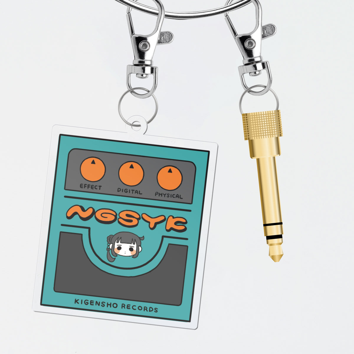 effect KEY CHAIN + HEADPHONE ADAPTER / 変換プラグ付アクリルキー