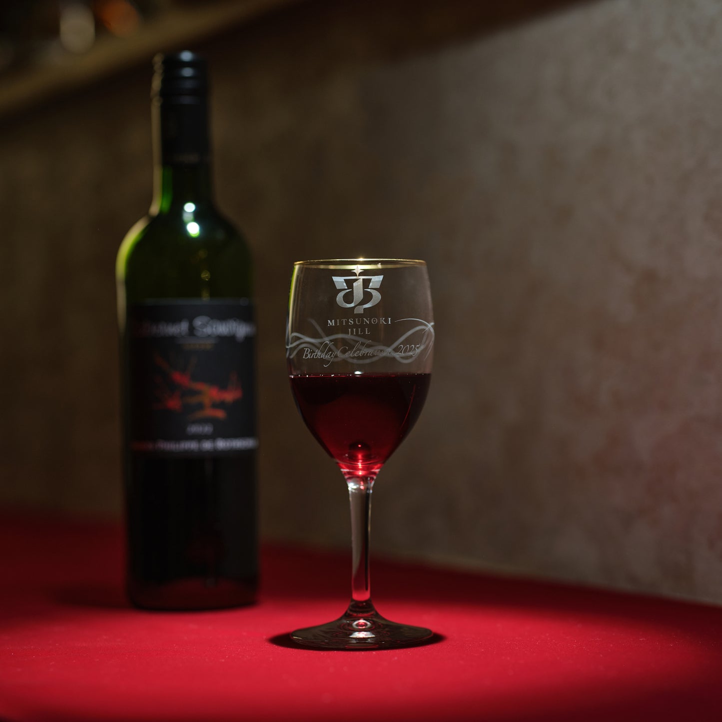 【受注生産】蜜乃木ジル"Magical Mirage"おとなきぶんでるんるんワイングラス【直筆サイン入りポストカード付属】