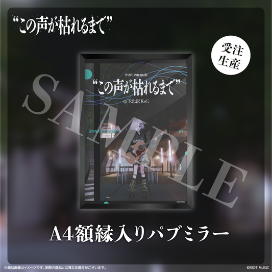 【受注生産】ミナミイズミ 1st ONE MAN Live “この声が枯れるまで”A4額縁入りパブミラー
