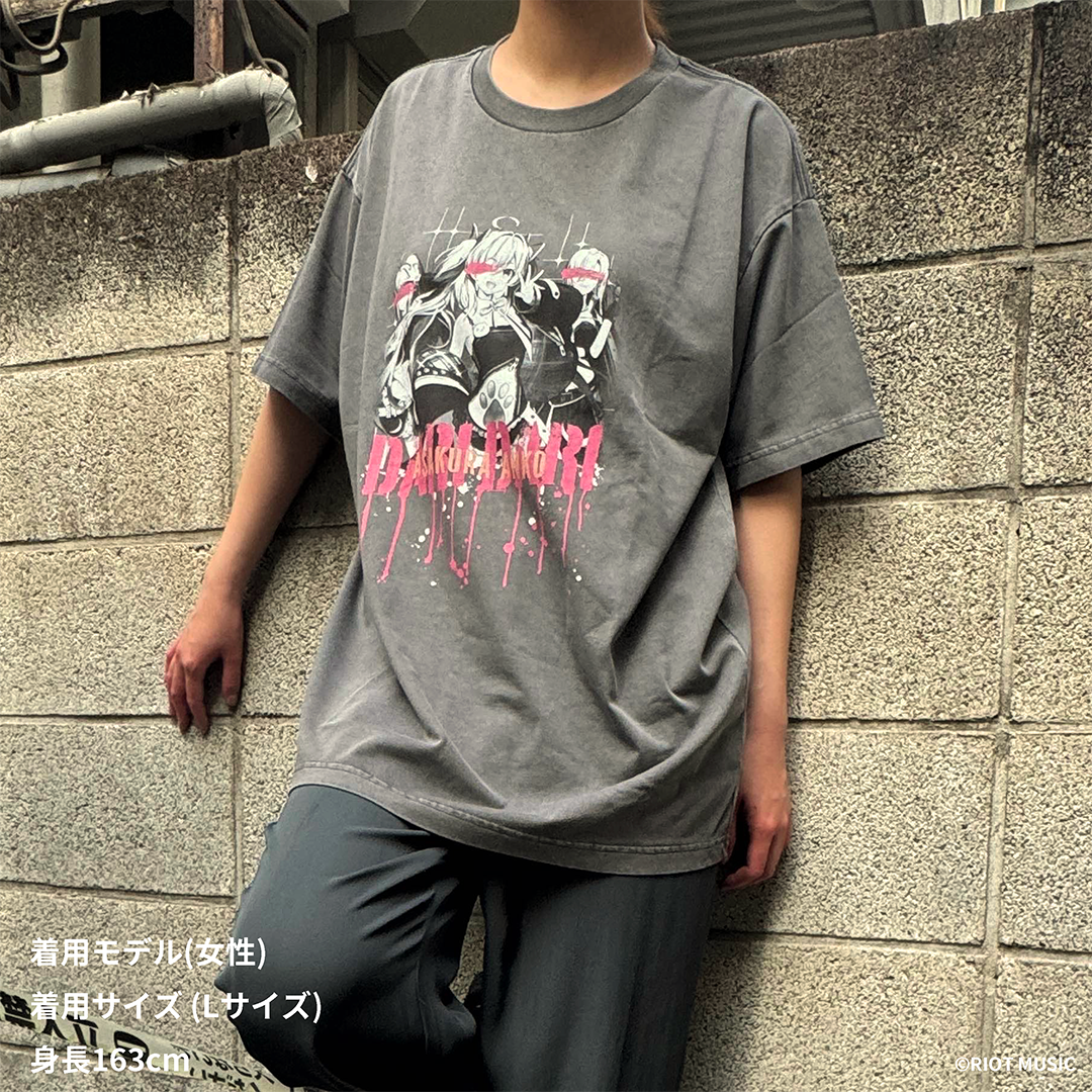 Landmarks EP 1st『ダリダリ』 記念グッズ ヴィンテージ風Tシャツ 朝倉杏子