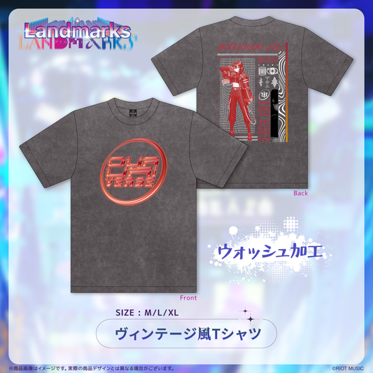【先行受注】Landmarks EP 2nd『OUR UNIVERSE』記念グッズ ヴィンテージ風Tシャツ 蜜乃木ジル