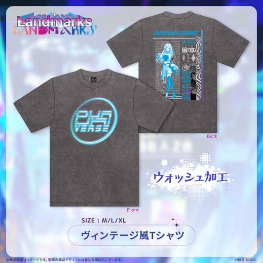 【先行受注】Landmarks EP 2nd『OUR UNIVERSE』記念グッズ ヴィンテージ風Tシャツ 白河しらせ