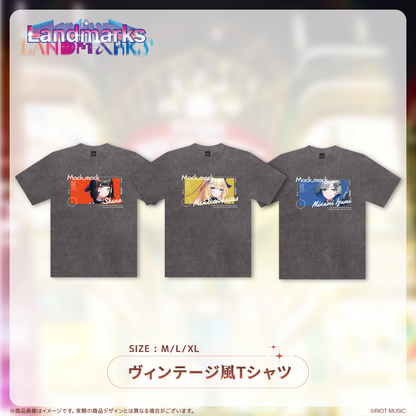 Landmarks EP 3rd『Mock,mock』記念グッズヴィンテージ風Tシャツ メーメントヴァニタス