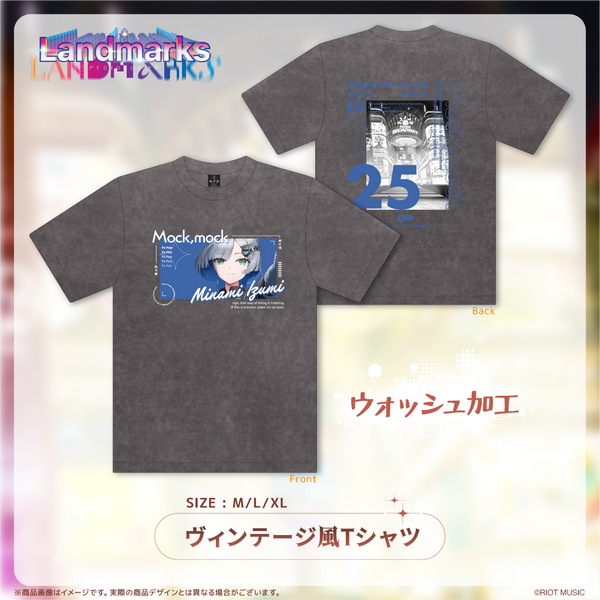 Landmarks EP 3rd『Mock,mock』記念グッズヴィンテージ風Tシャツ