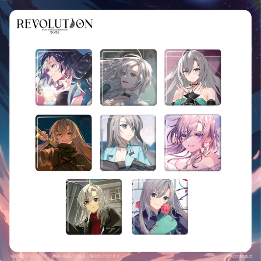"REVOLUTION"ランダムスクエア缶バッジ
