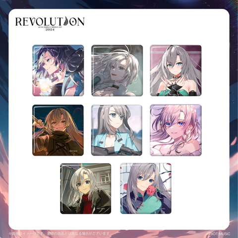 "REVOLUTION"ランダムスクエア缶バッジ