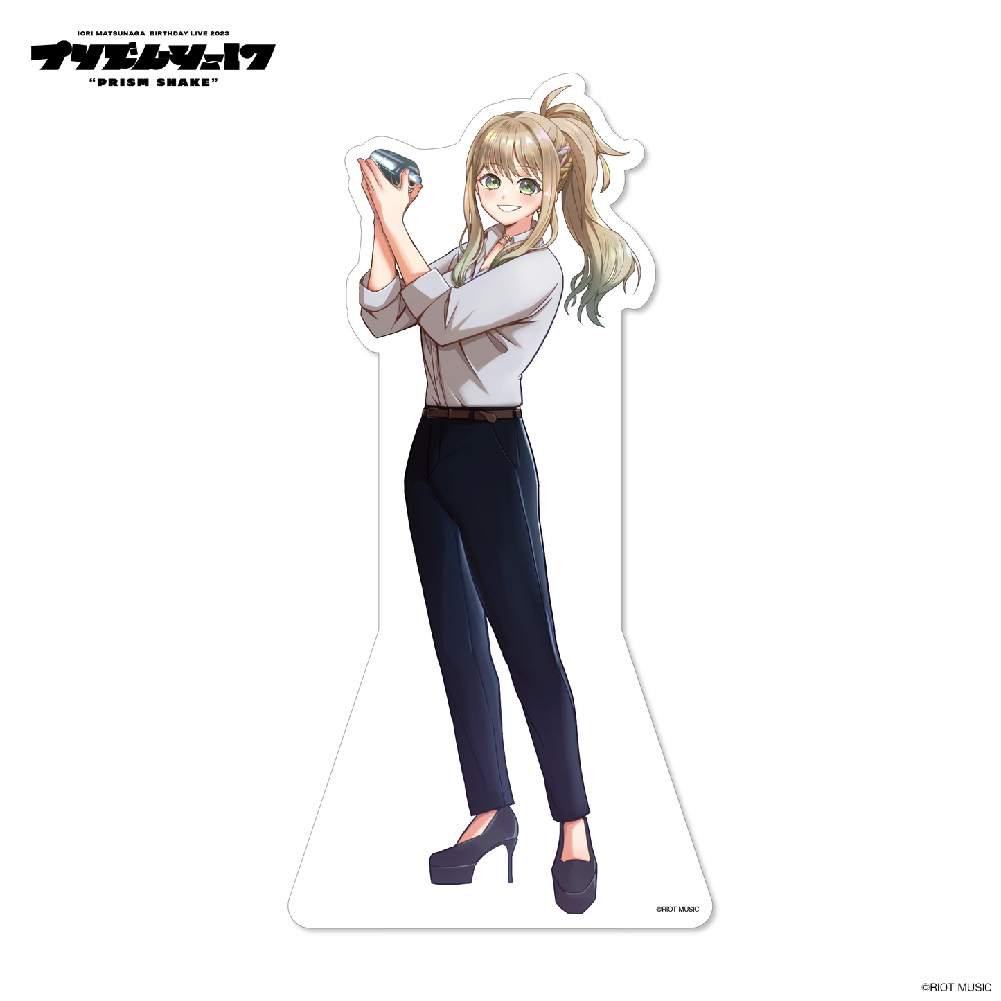 【完全受注生産】【松永依織/プリズムシェイク】複製サイン＆シリアルナンバー入り等身大パネル(バーテンダーver.)